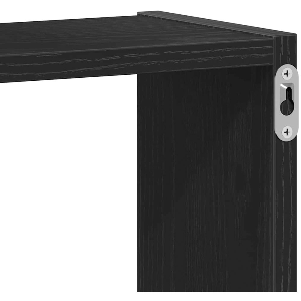 vidaXL 3 Open Shelf Black Oak Cube Wall Shelf Image 7