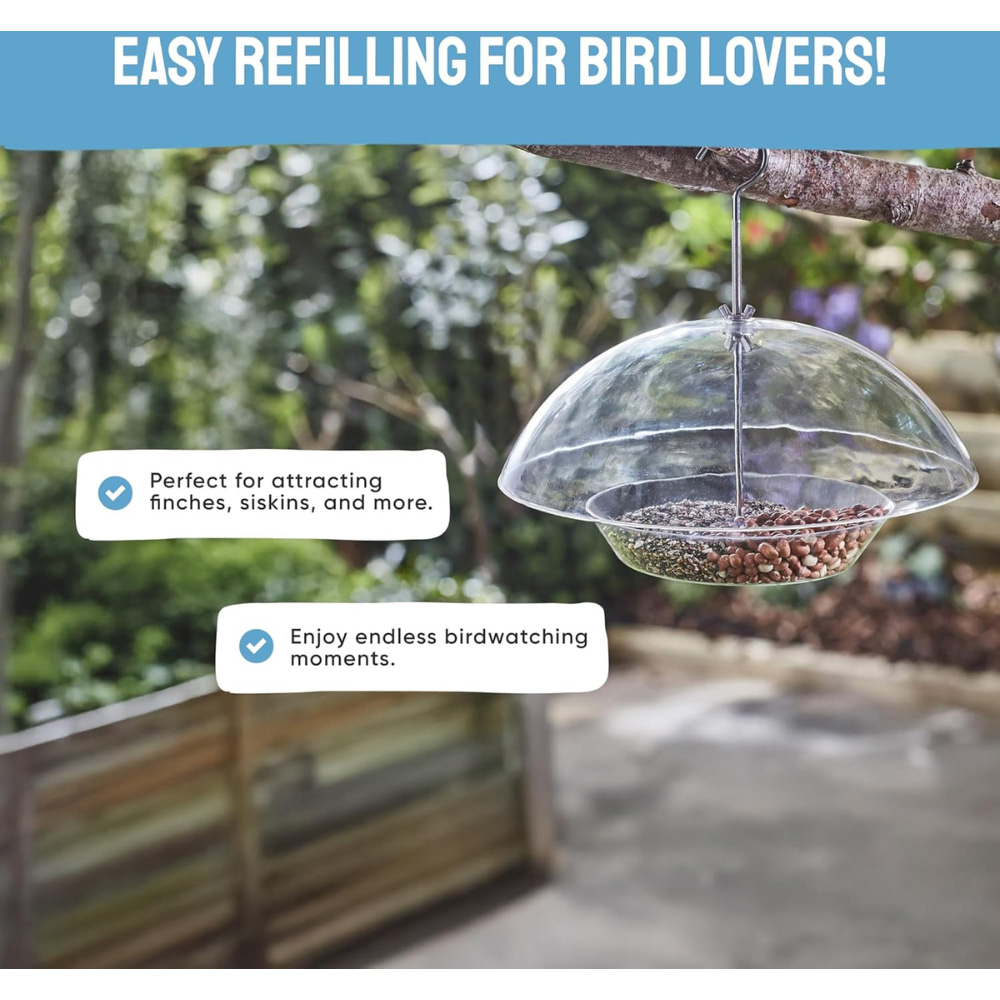 Happy Beaks Squirrel-Proof Design Domed Hanging Bird Feeder Image 4