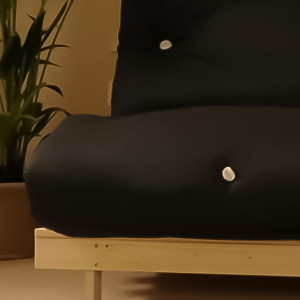 Brooklyn Luxury Single Sleeper Black Futon Base and Mattress Image 2