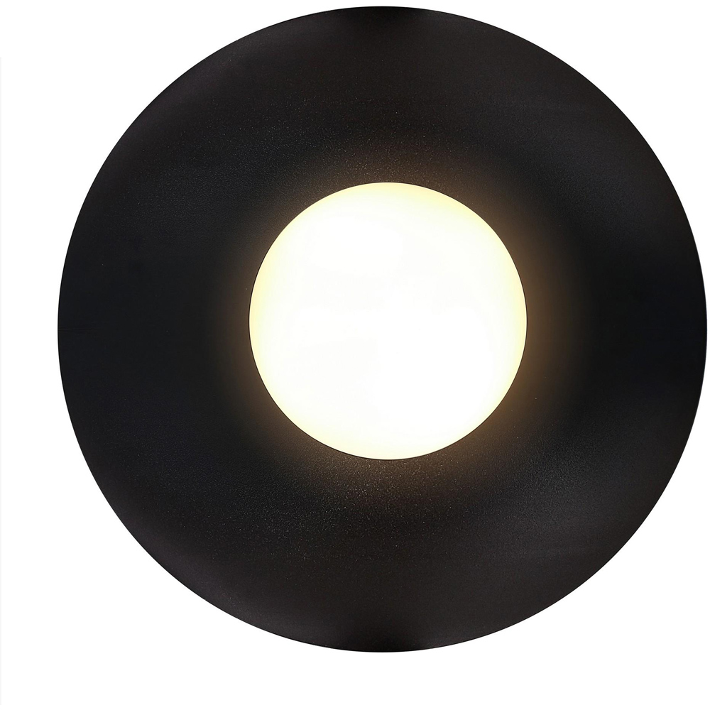 Nordlux Siona Black Round Opal White Glass Diffuser Ceiling Light Image 3