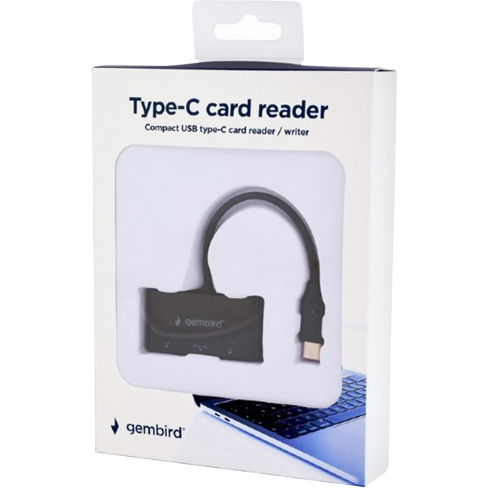 Gembird Compact 3 in 1 USB Type C Card Reader Image 2