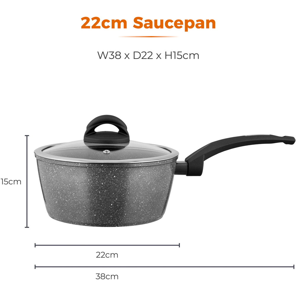 Tower 22cm Graphite Forged Aluminium Non-Stick Saucepan Image 9