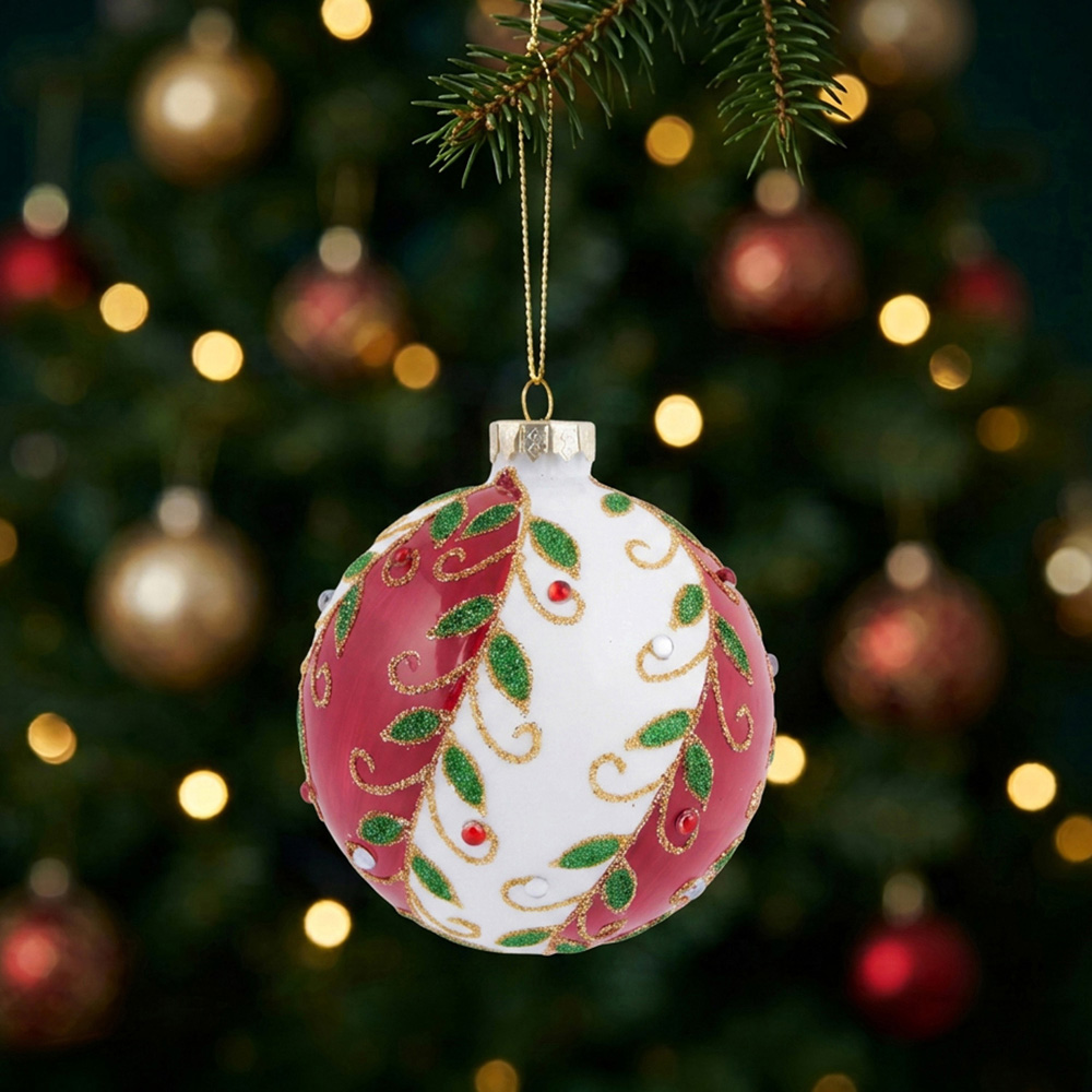 Festive Holly Bauble Image 2
