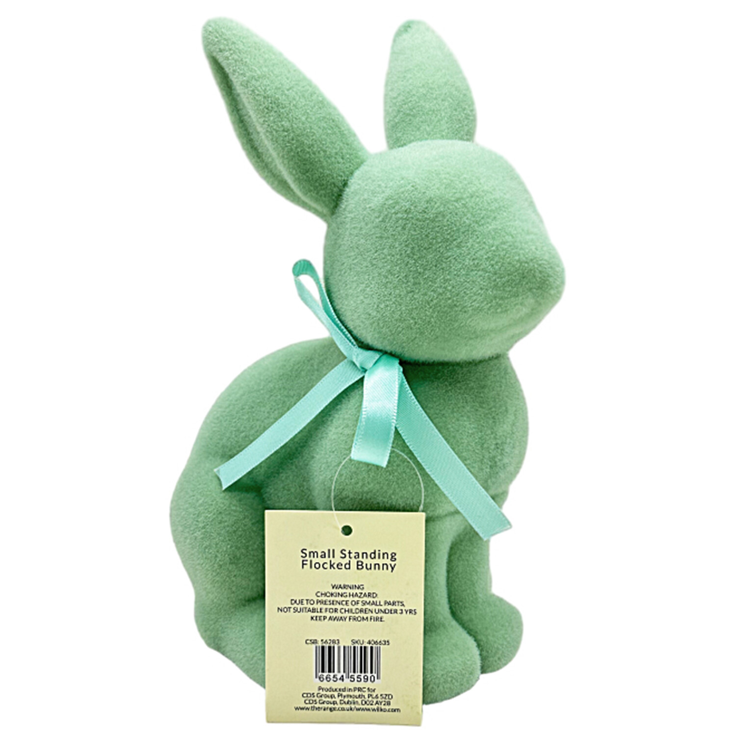 Small Standing Flocked Bunny - Multicolour Image 7