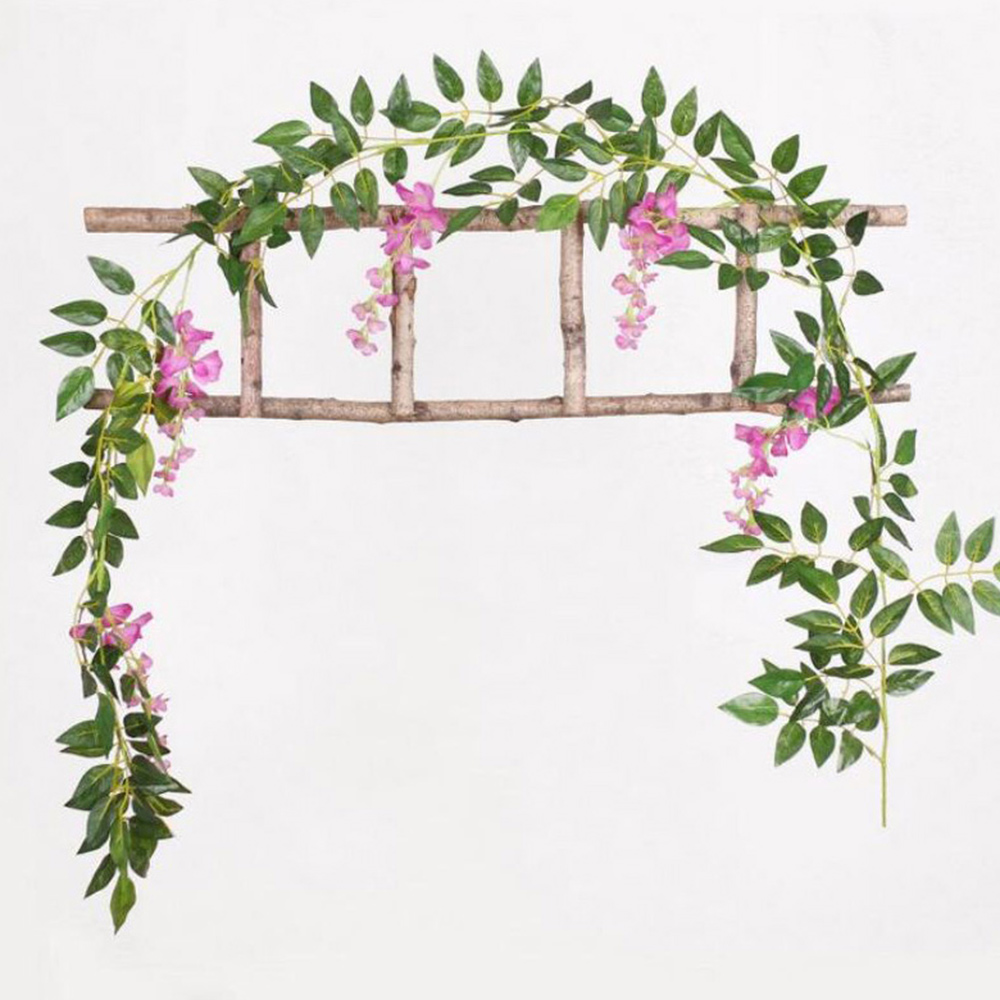 Living and Home White Wisteria Hanging Vines 12 Pack Image 9