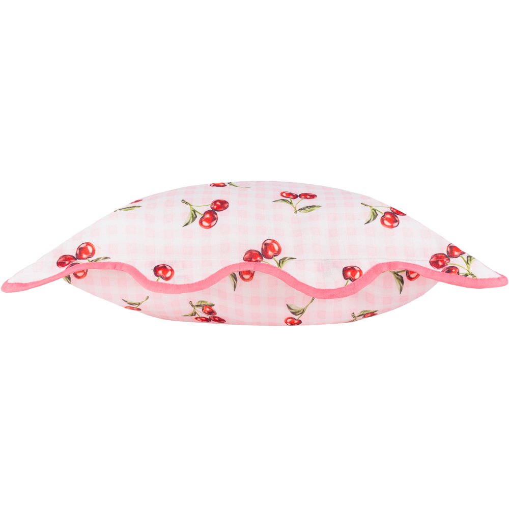 Furn Fruits Pink Cherries Gingham Check Cushion 45 x 45cm Image 4
