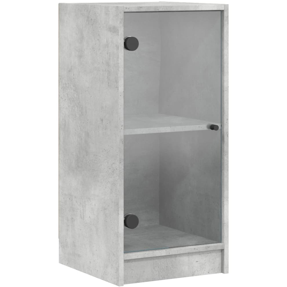 vidaXL Single Door Concrete Grey Side Cabinet Image 2
