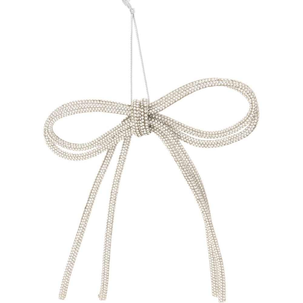 Diamante Bow Decoration Silver Image 1