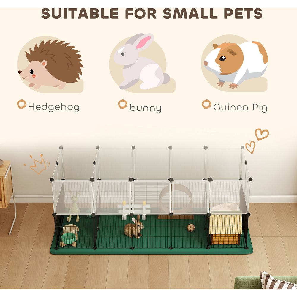 PawHut 34 Panel Pet Playpen with Waterproof Mat Image 7