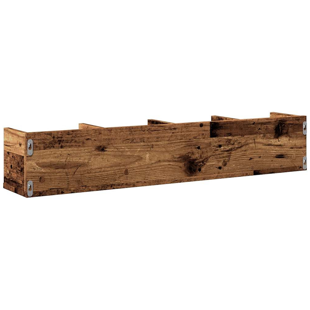 vidaXL 4 Shelf Old Wood Wall-Mounted CD Shelf Image 5