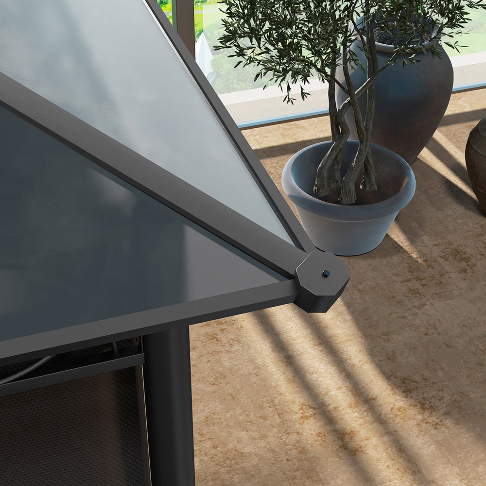 Outsunny 3 x 4m Grey Steel and Aluminium Gazebo Image 3