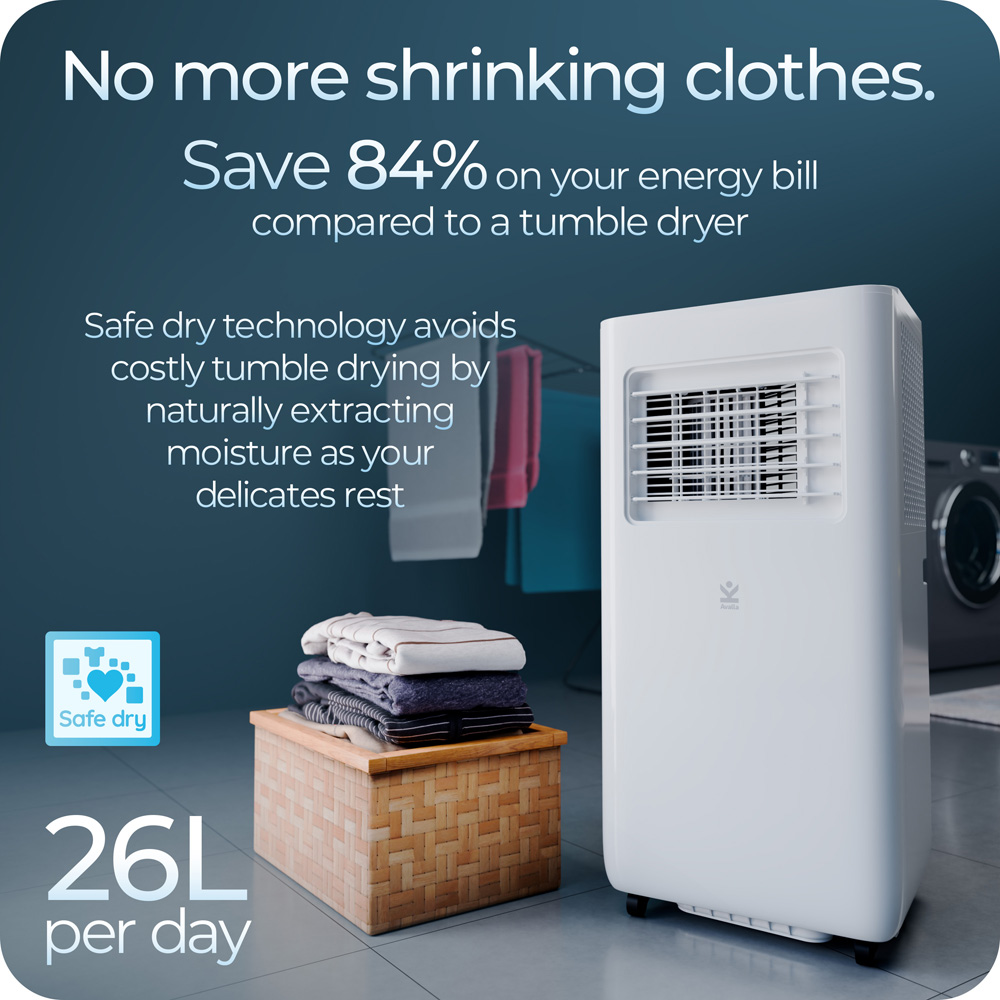 Avalla S-360 Portable 4-in-1 Air Conditioner; 2900W Industrial Class 10000BTU - 100m3 Coverage Image 4