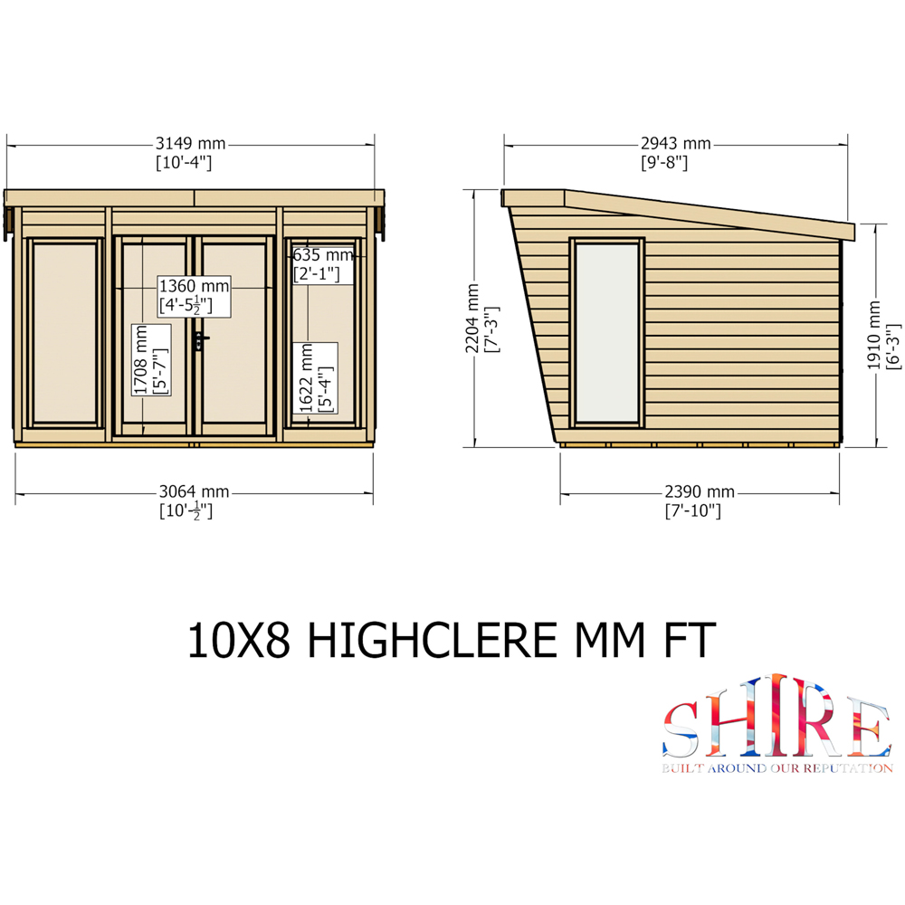 Shire Highclere 10 x 7.8ft Summerhouse Image 8