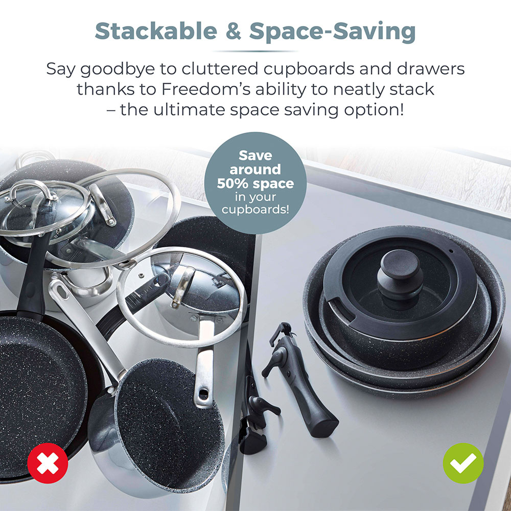 Tower Cerastone 13 Piece Grey Cookware Set Image 6