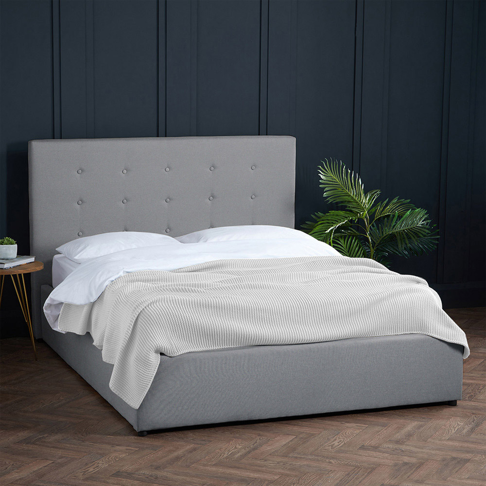LPD Furniture Lucca King Size Grey Bed Frame Image 1