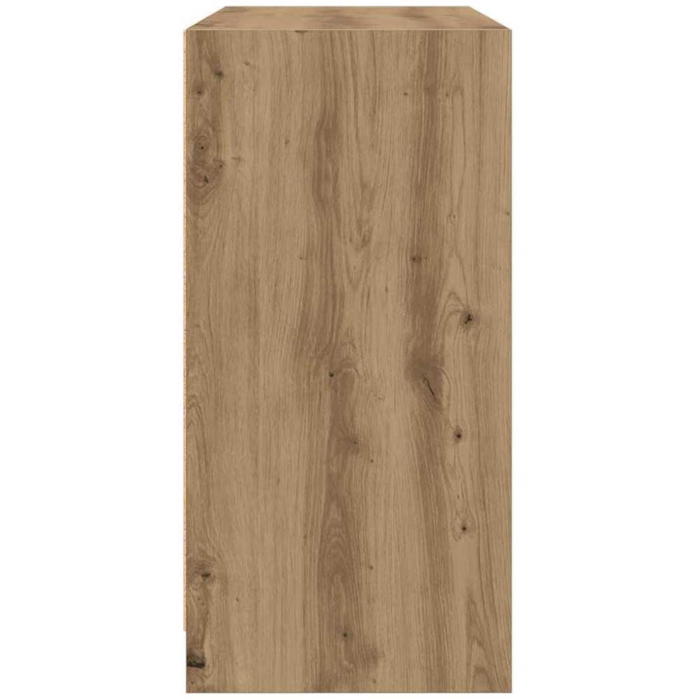 vidaXL 2 Glass Door 2 Shelf Artisan Oak Sideboard Image 6