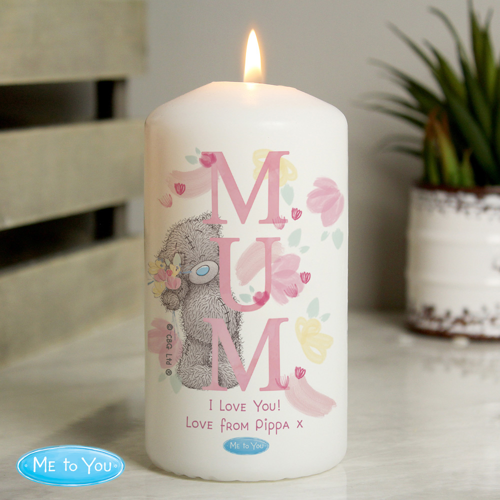 Personalised Memento Personalised Me To You MUM Pillar Candle Image 3