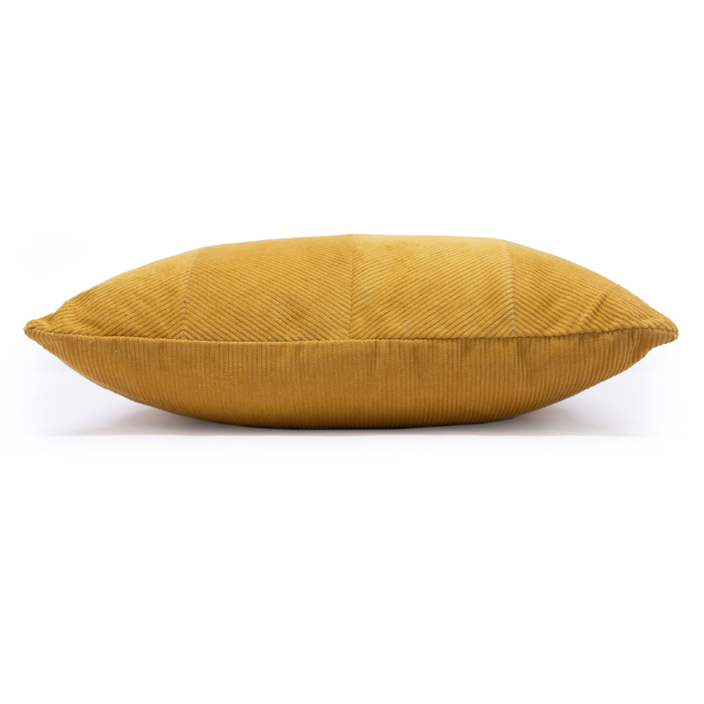 furn. Jagger Ochre Yellow Ribbed Corduroy Cushion Image 5