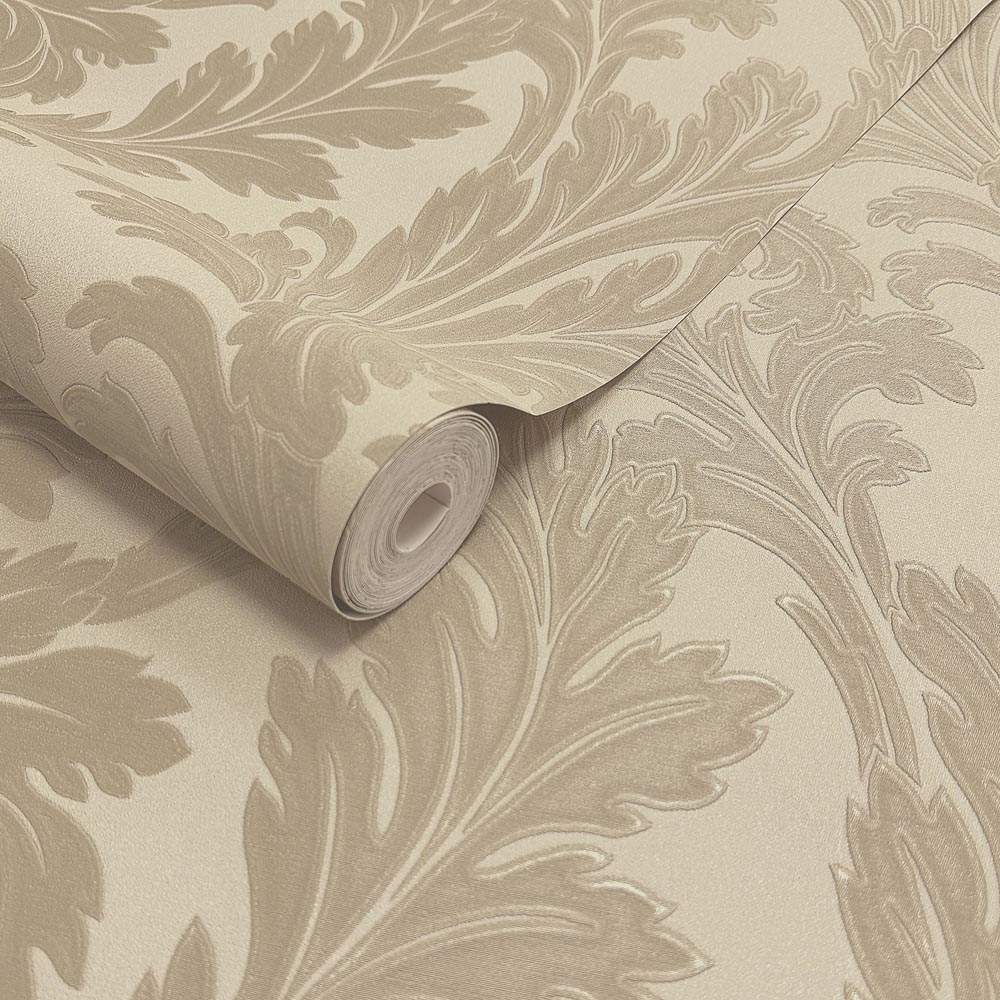 Holden Decor Acanthus Taupe Wallpaper Image 2