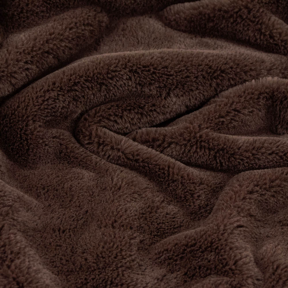 Furn Kallu Chocolate Double-Sided Faux Fur Throw 150 x 200cm Image 2