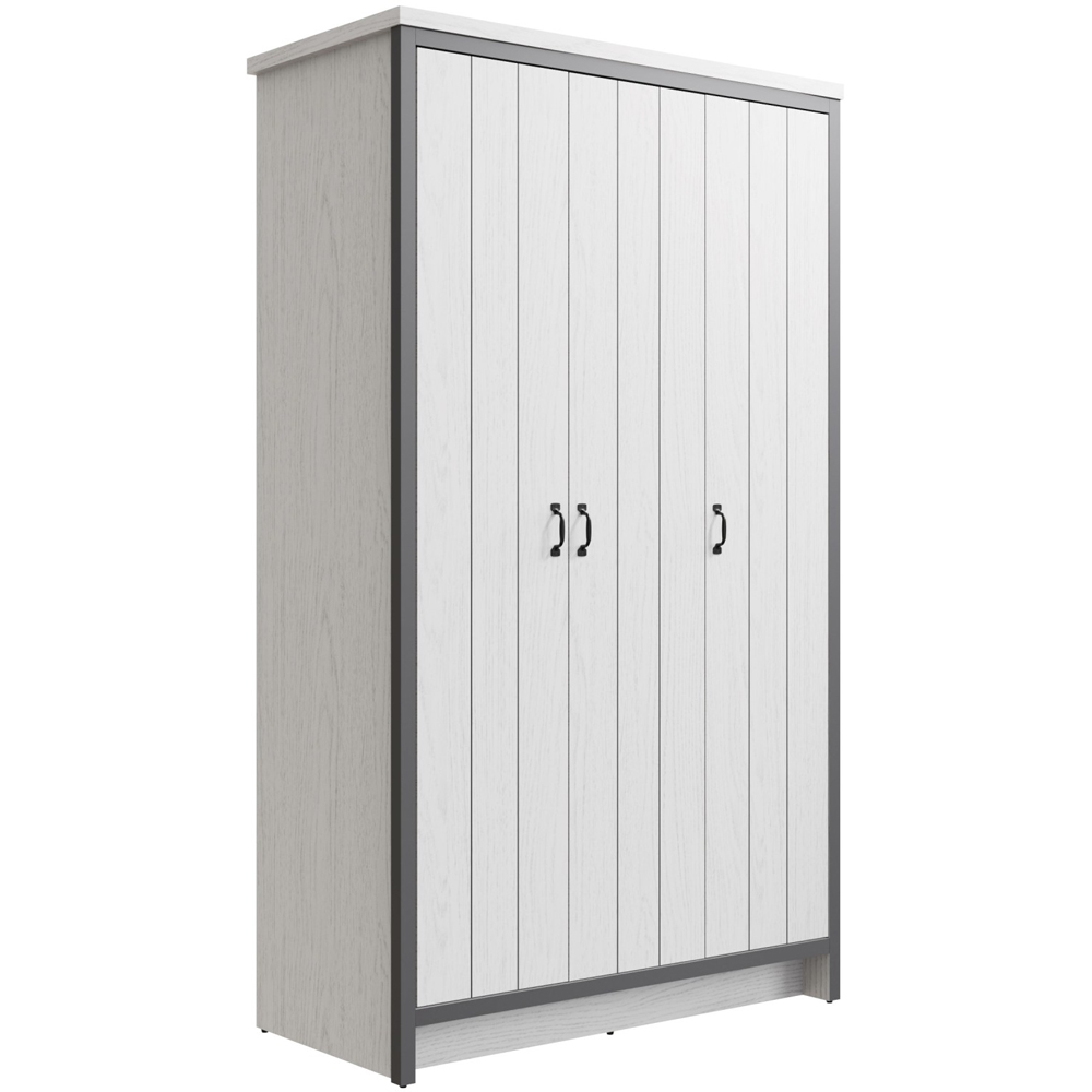 GFW Boston 3 Door White Oak Wardrobe Image 2