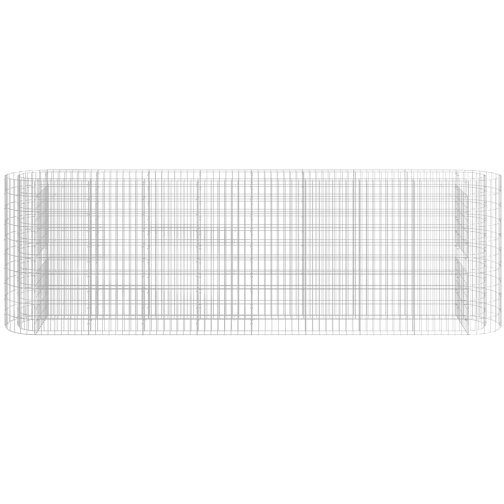 vidaXL Silver Galvanised Iron Gabion Raised Bed 330 x 50 x 100cm Image 4