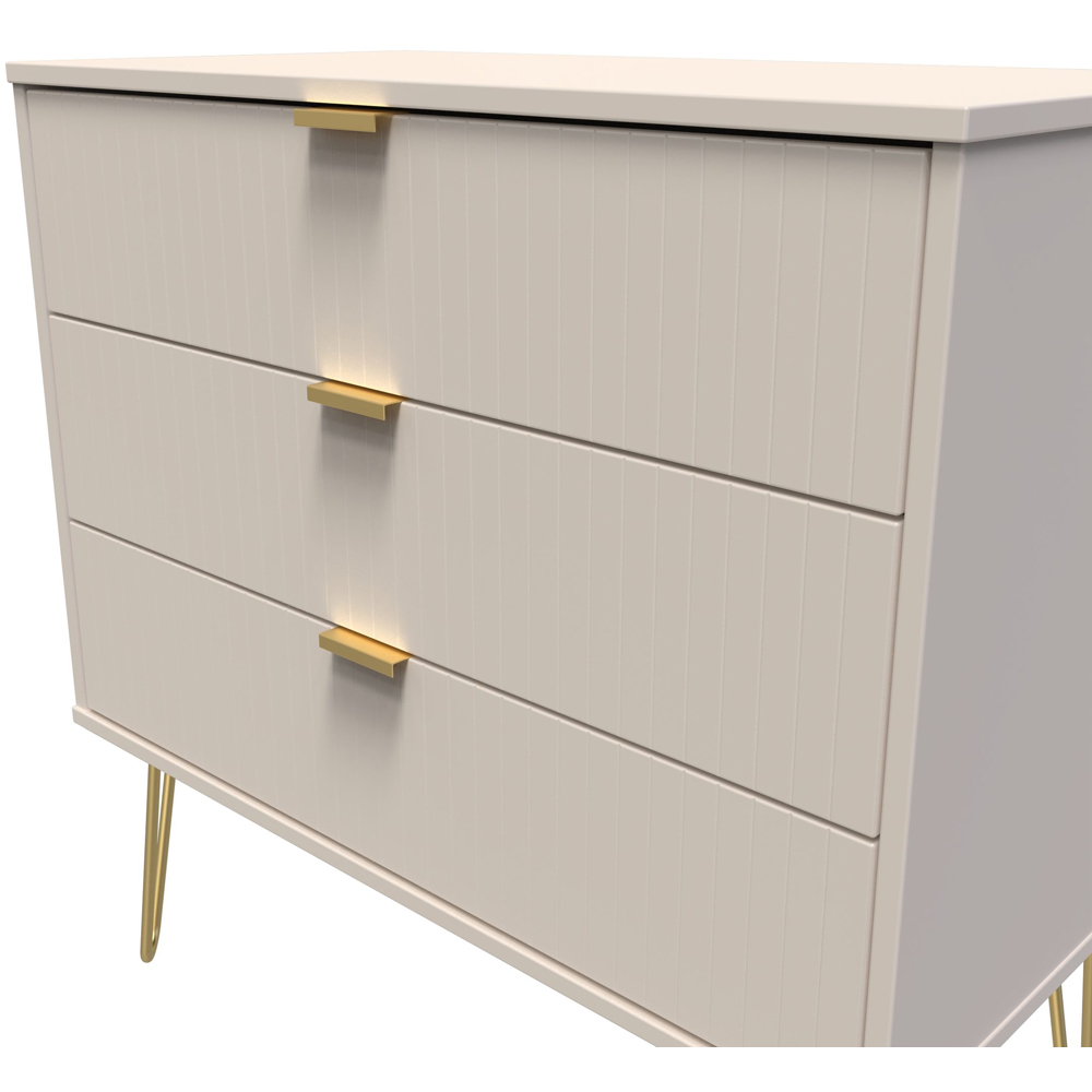Crowndale Linear 3 Drawer Kashmir Matt Wide Chest of Drawers Ready Assembled Image 5