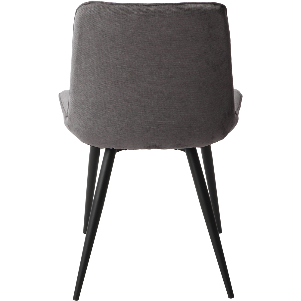 Core Products Aspen Set of 2 Grey and Black Diamond Stitch Dining Chair Image 7