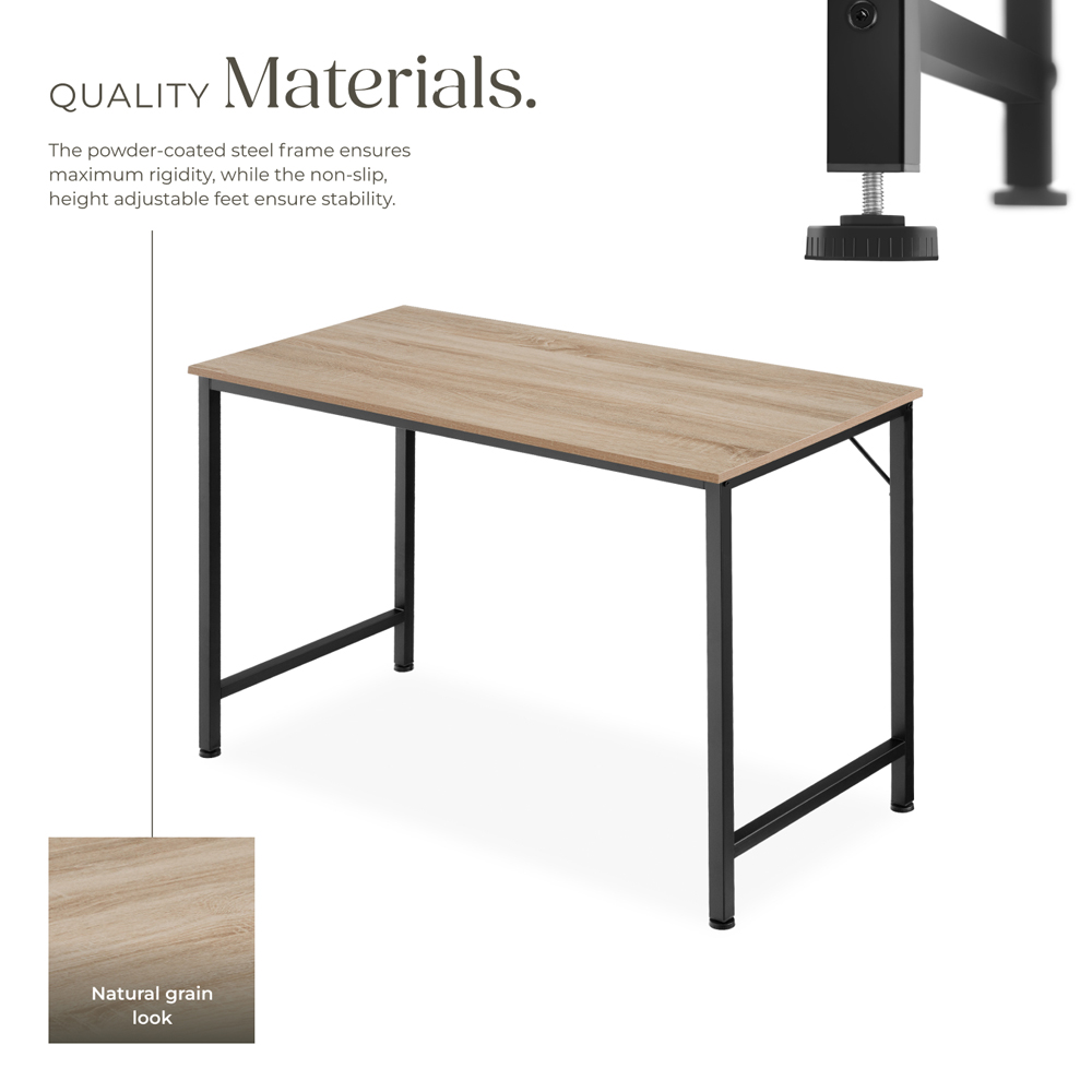 Tectake Jenkins Industrial Wood Study Desk Oak Sonoma 120cm Image 3