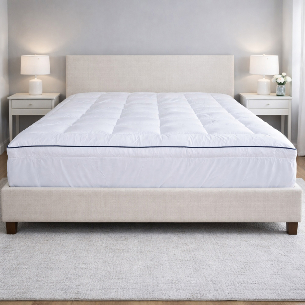 MHG Living King Size Binded Hollowfibre Mattress Topper Image 2