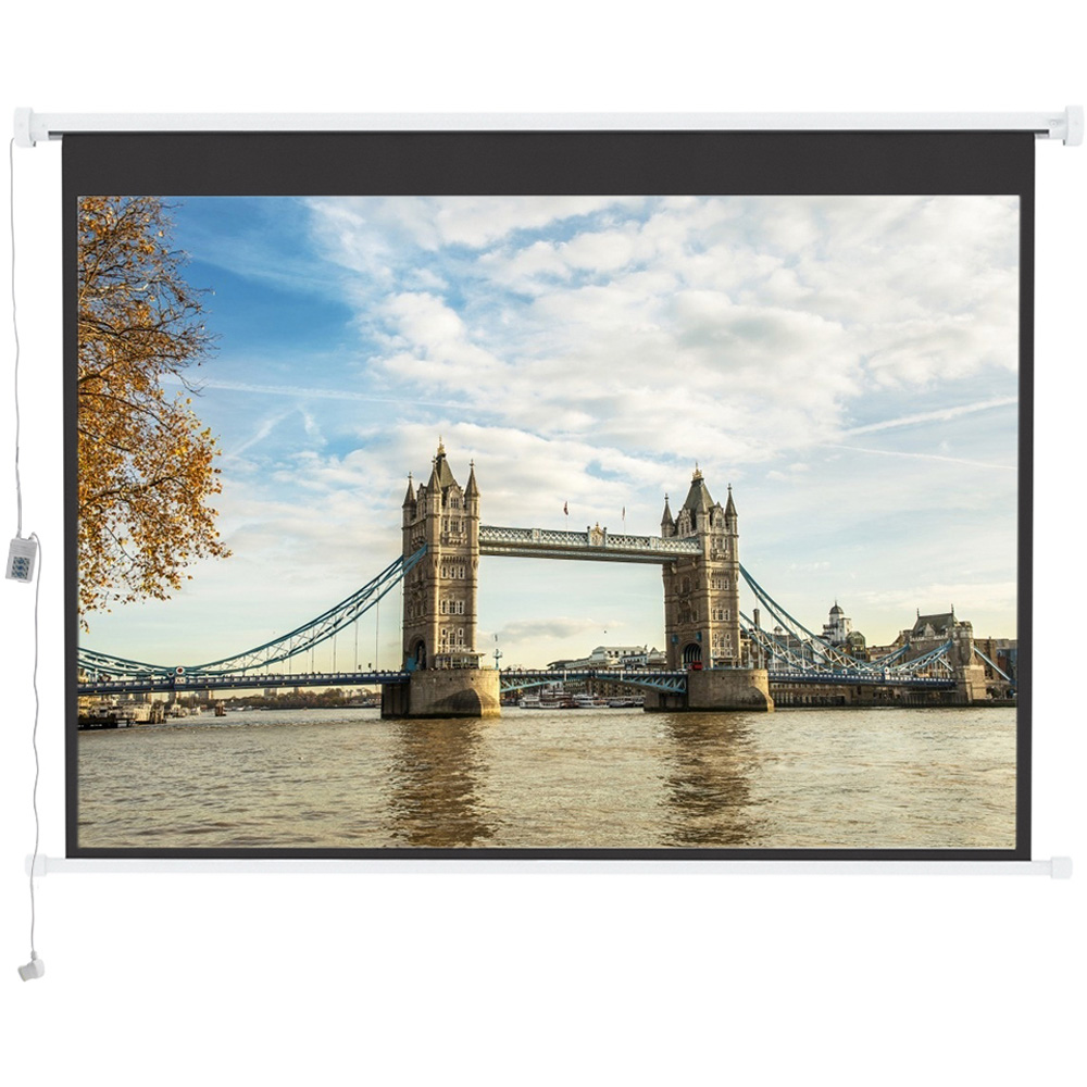 Living and Home Wall Mount Electric Projector Screen 100 inch Image 4