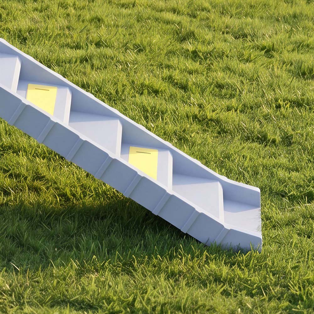 PawHut Grey Foldable Non-Slip Dog Car Ramp Image 4