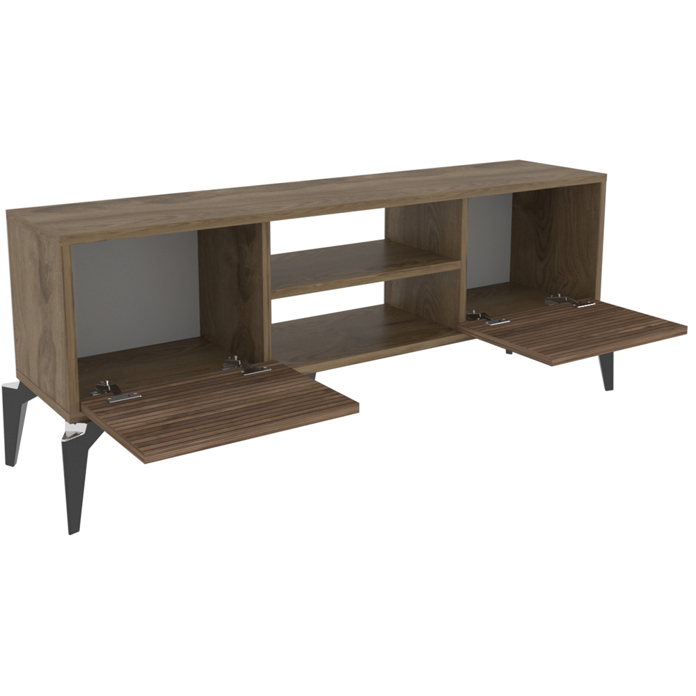 Decorotika Lojo 2 Door 2 Shelf Oud Alina TV Stand for 50 inch TV Image 3
