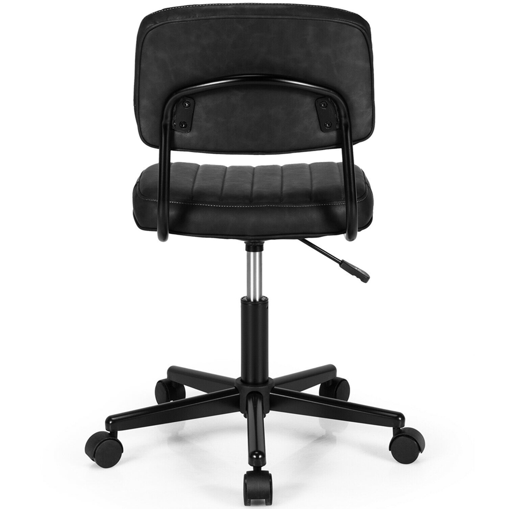 Costway Black PU Leather Office Chair Image 4