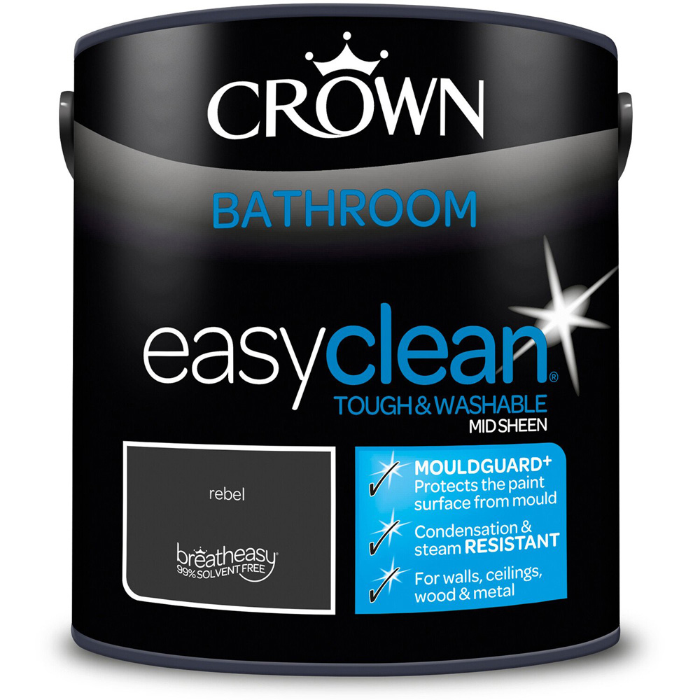 Crown Easyclean Bathroom Paint - Rebel Image 2