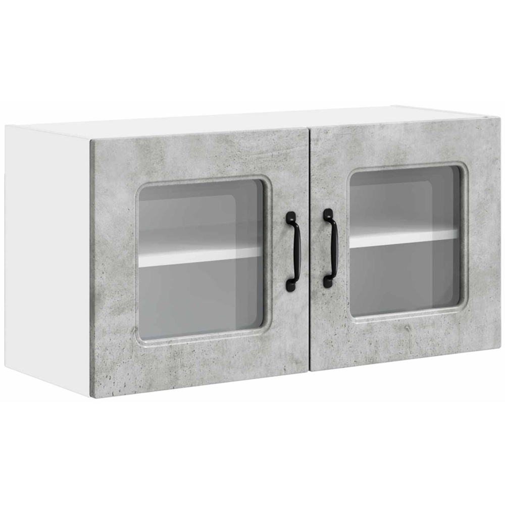 vidaXL Kalmar 2 Door Concrete Grey Wall Kitchen Cabinet Image 2