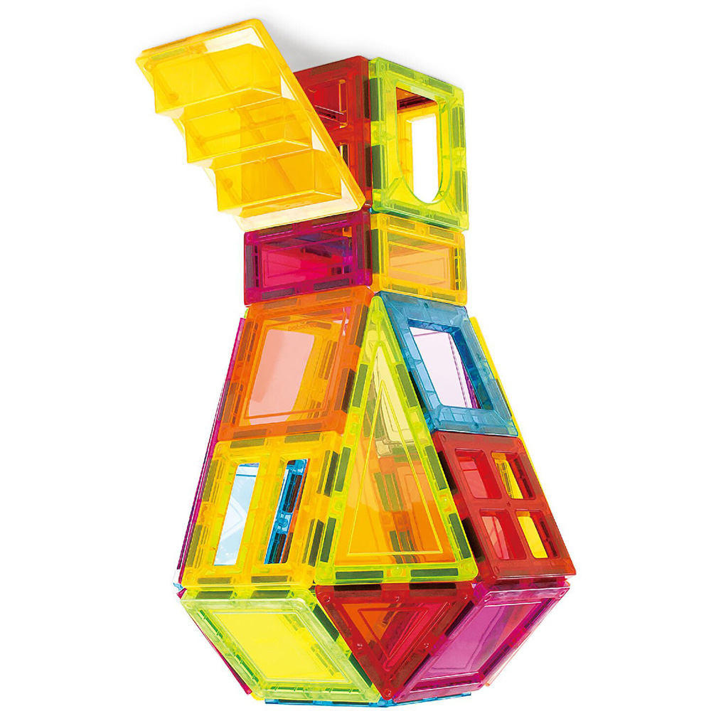 66 Piece Magnetic Tiles - Multicolour Image 3