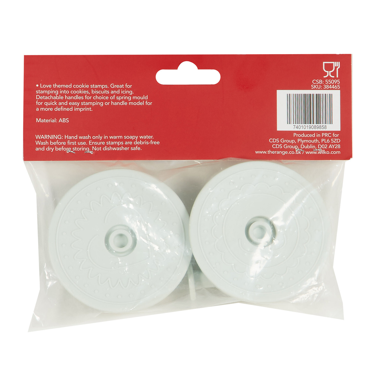 Set of 2 Valentines Cookie Stamp - Grey Image 2