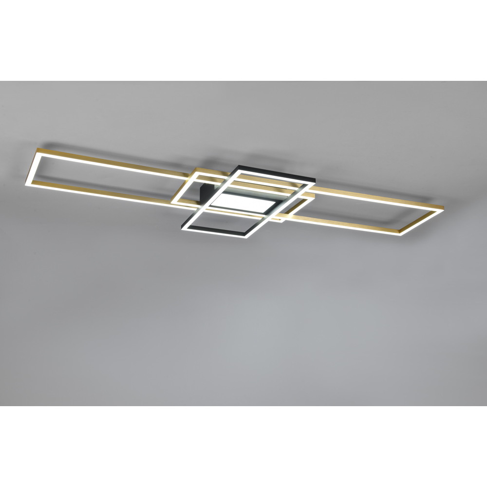 TRIO Irvine Brass Matt Integrated LED Ceiling Light Image 3