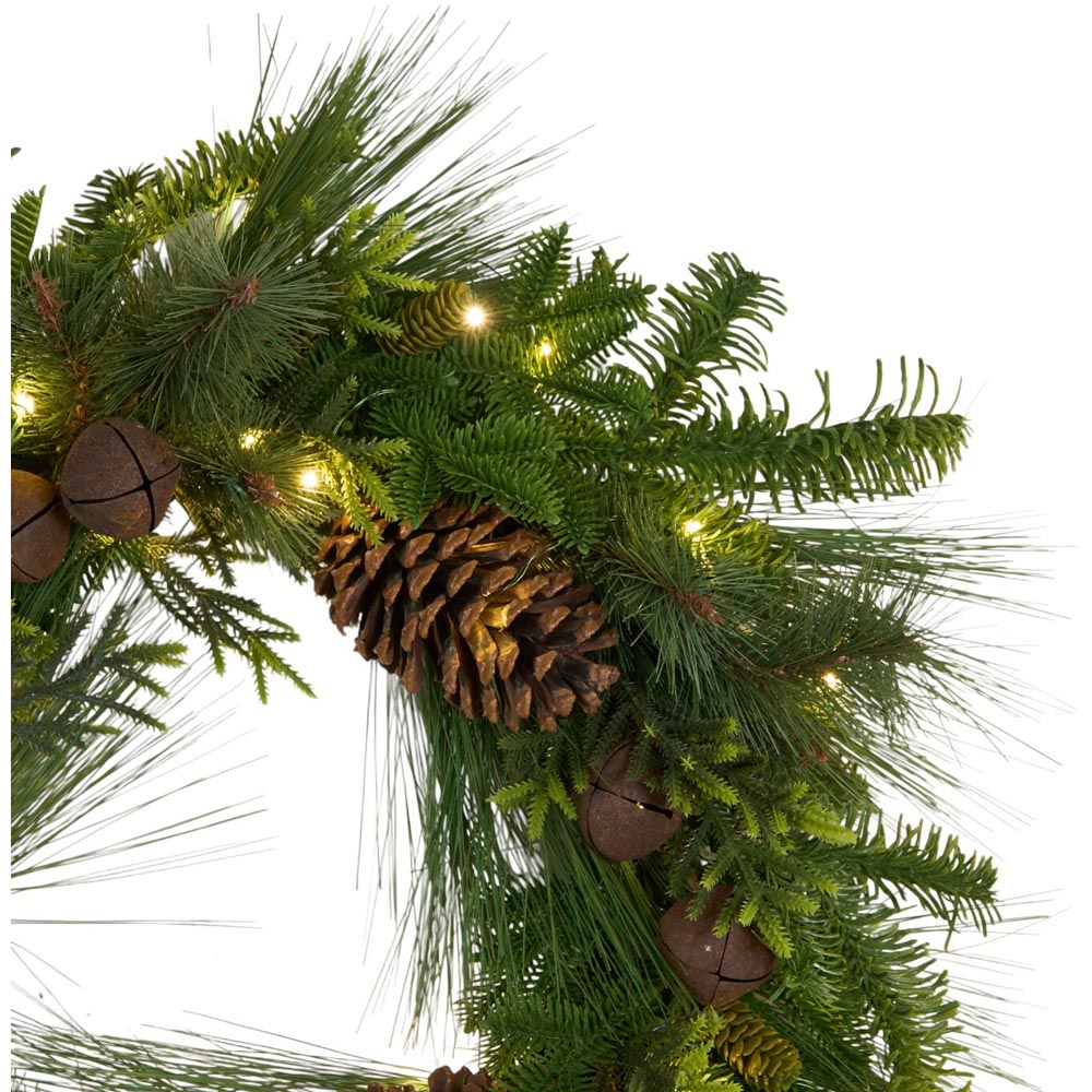 Pinecone and Bells WreathGreen Image 4
