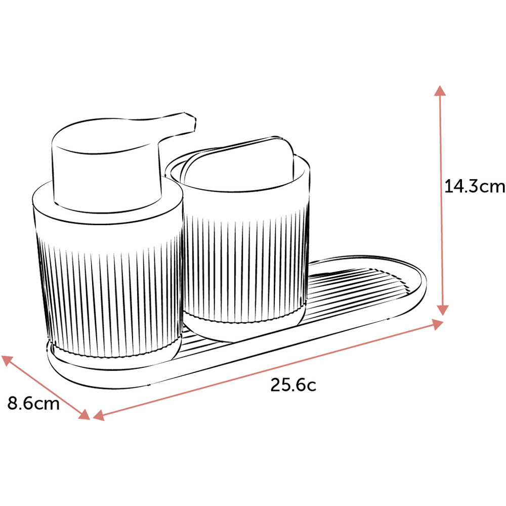 ReBorn 3 Piece Stone Effect Recycled Plastic Bathroom Set Image 9