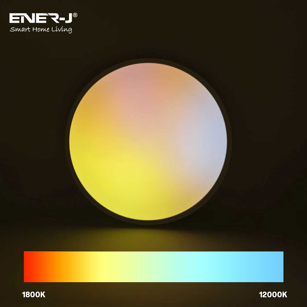 ENER-J 45W Animated Sky and Sunset Scenes RGBIC LED Round Ceiling Light 390mm Image 4