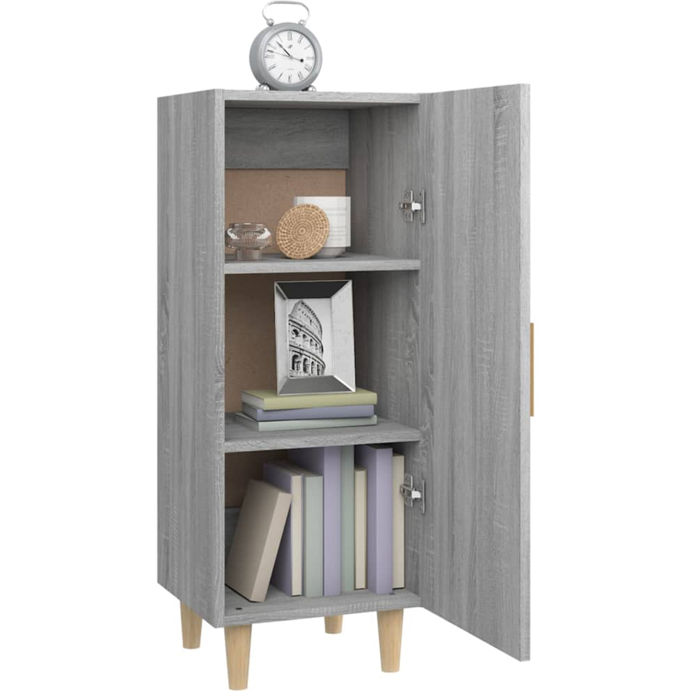 vidaXL Single Door Grey Sonoma Wooden Sideboard Image 3