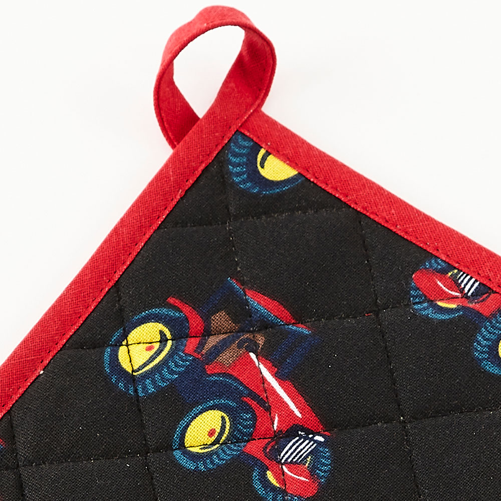 Highlands Homeware Mary Tractor Cotton Pot Holder Red Image 2