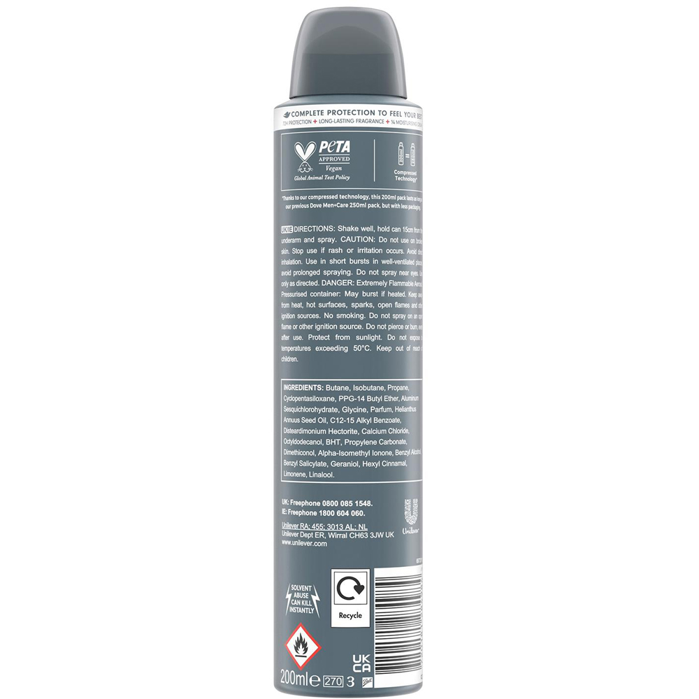 Dove Men+Care Advanced Sport Fresh Anti-Perspirant 200ml 4 Pack Image 2