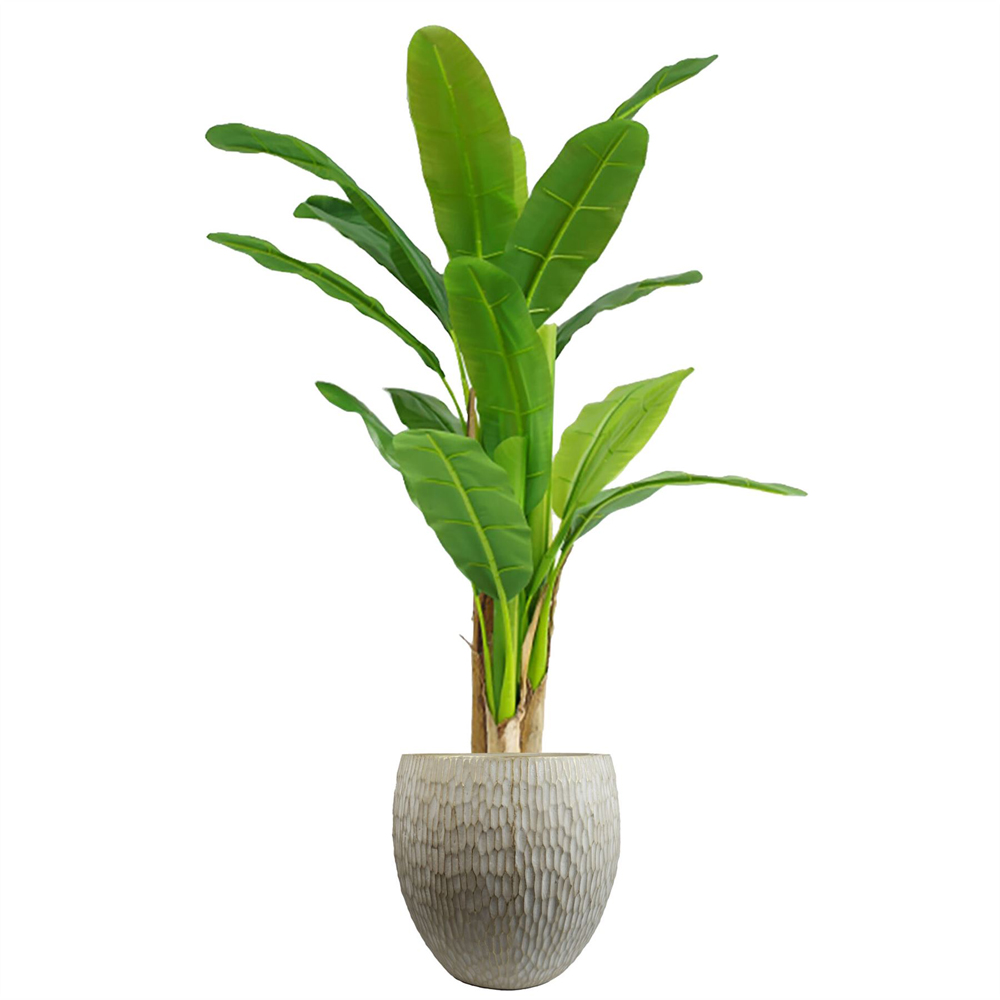 Leaf Inoke Stone Embossed Composite Planter 43cm Image 2