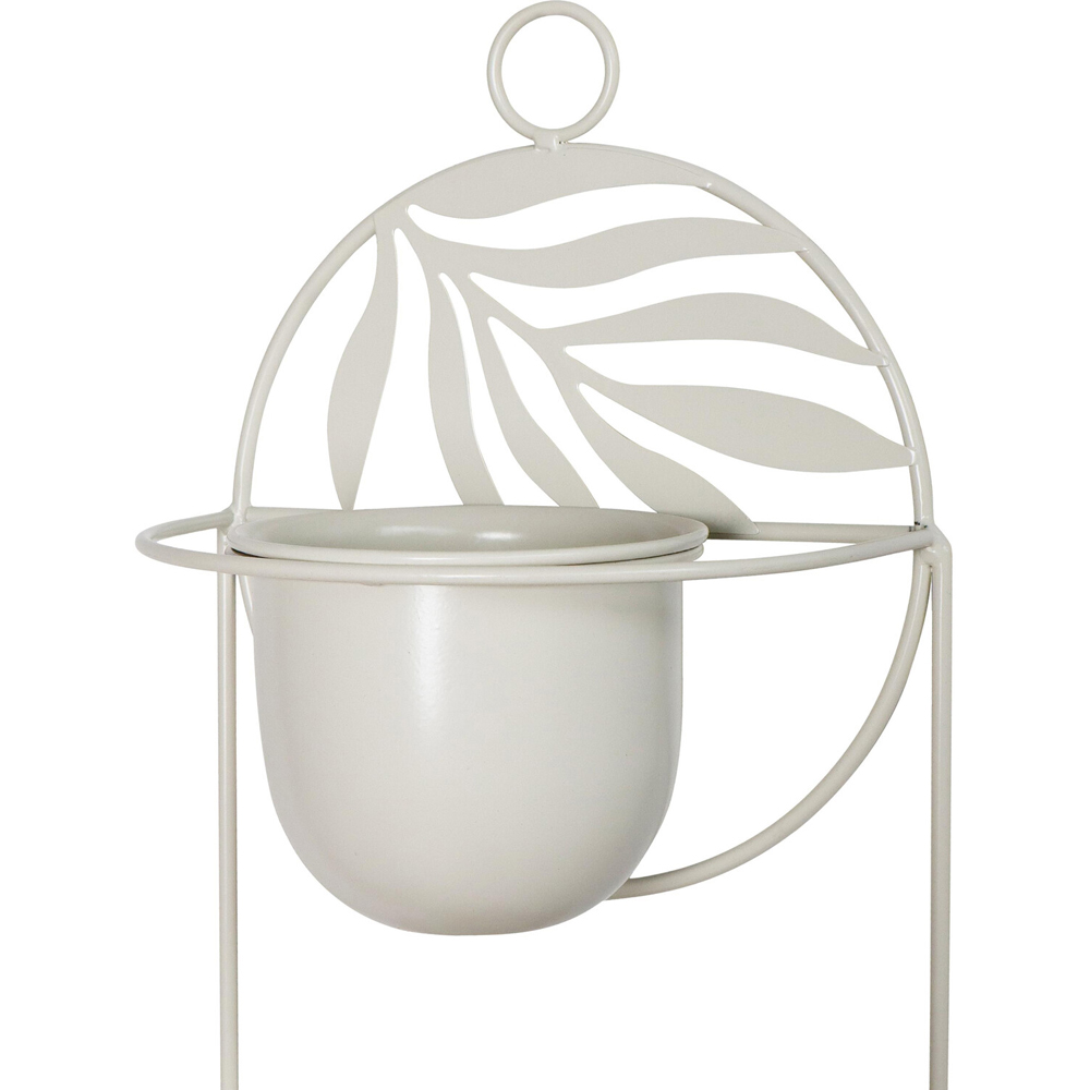 3 Pot Metal Wall Planter Cream Image 4