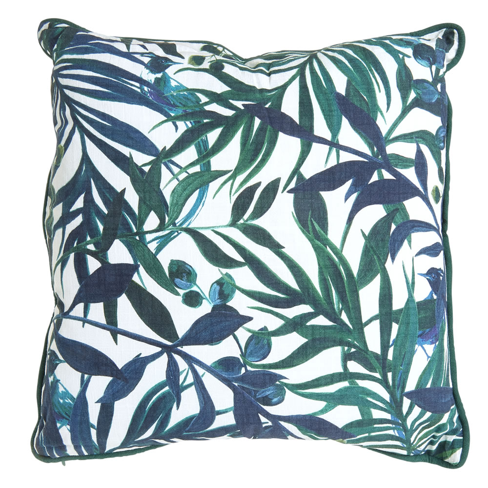 Wilko Leaves and Birds Cushion 43 x 43cm Image 1