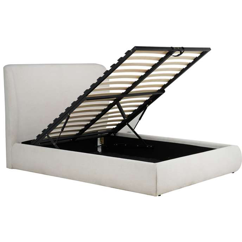 Birlea Lanis King Size White Linen Ottoman Bed Image 5