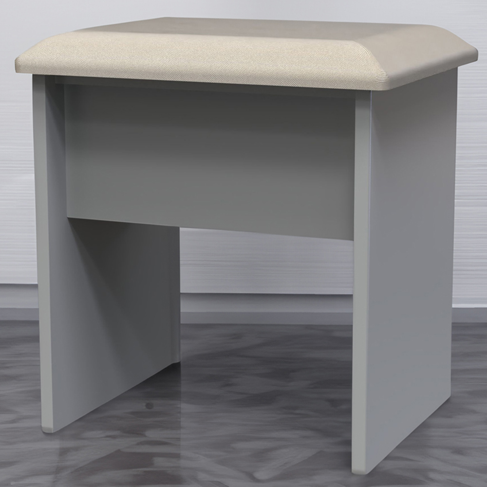 Crowndale Las Vegas Dusk Grey Vanity Dressing Table Stool Image 1